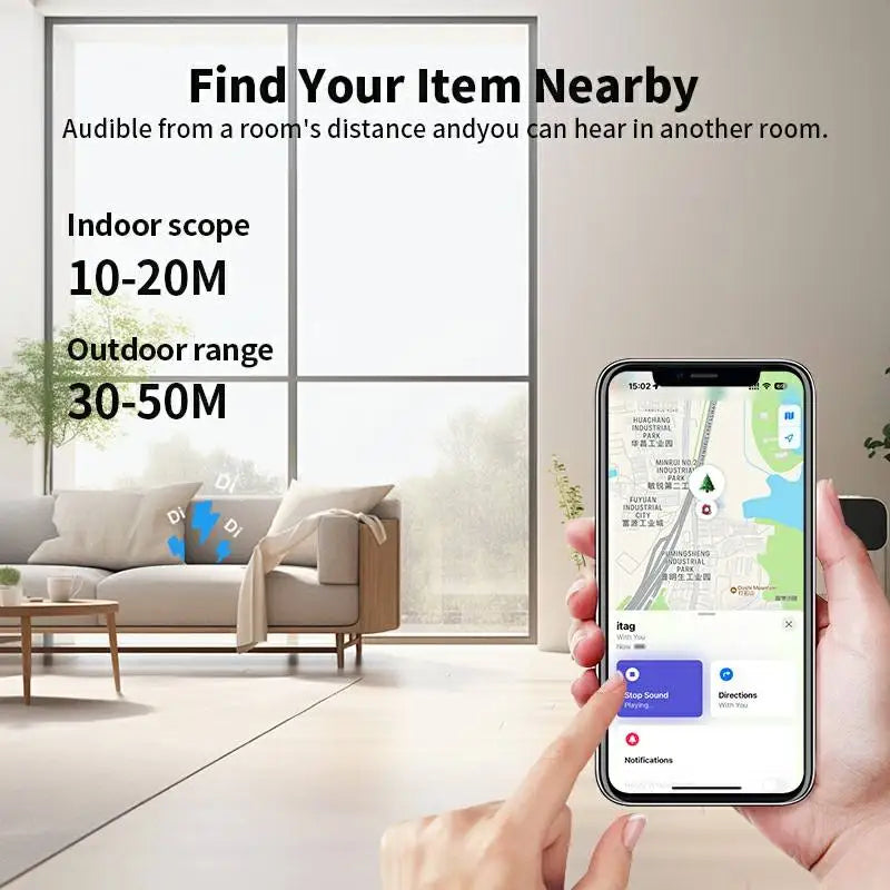 Advanced MFi Certified Smart Air Tag - Multi-Functional GPS Tracker Locator for Pets, Keys, Wallets, and Luggage