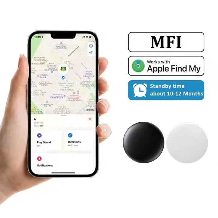 Advanced MFi Certified Smart Air Tag - Multi-Functional GPS Tracker Locator for Pets, Keys, Wallets, and Luggage